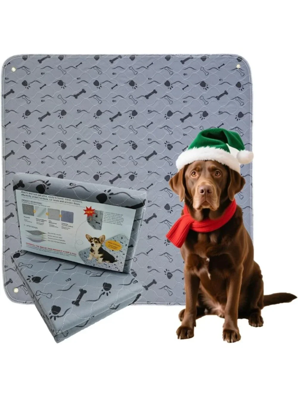 Washable Waterproof Dog Pee Pad | Heavy Absorbent Reusable Training Mat 36x48